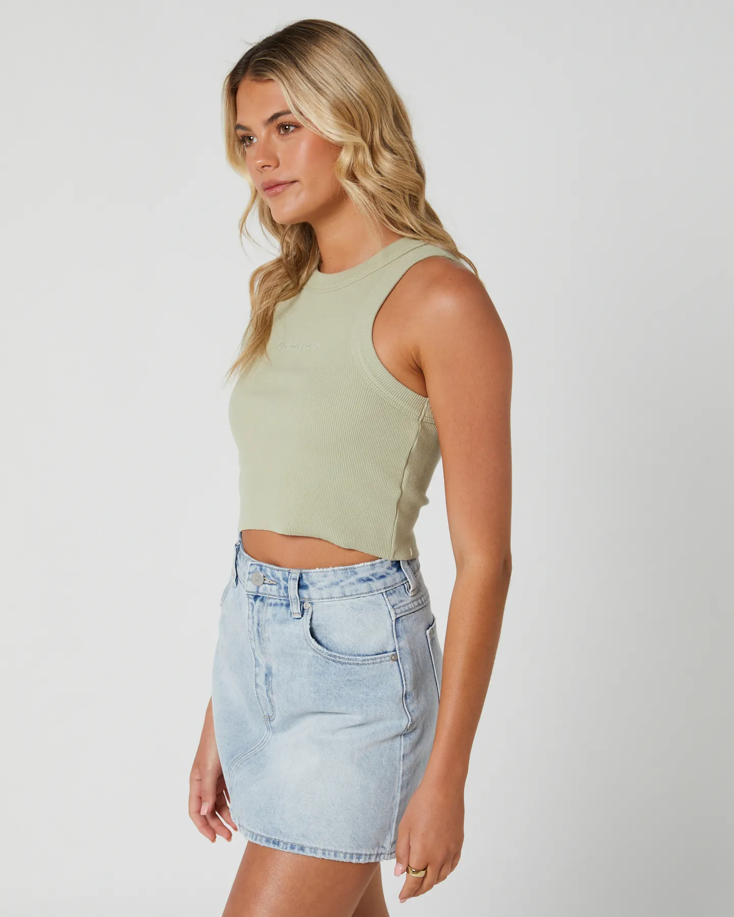 Abrand Heather Singlet Rcy - Sage | SurfStitch