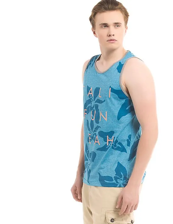 Aeropostale Slim Fit Printed Tank