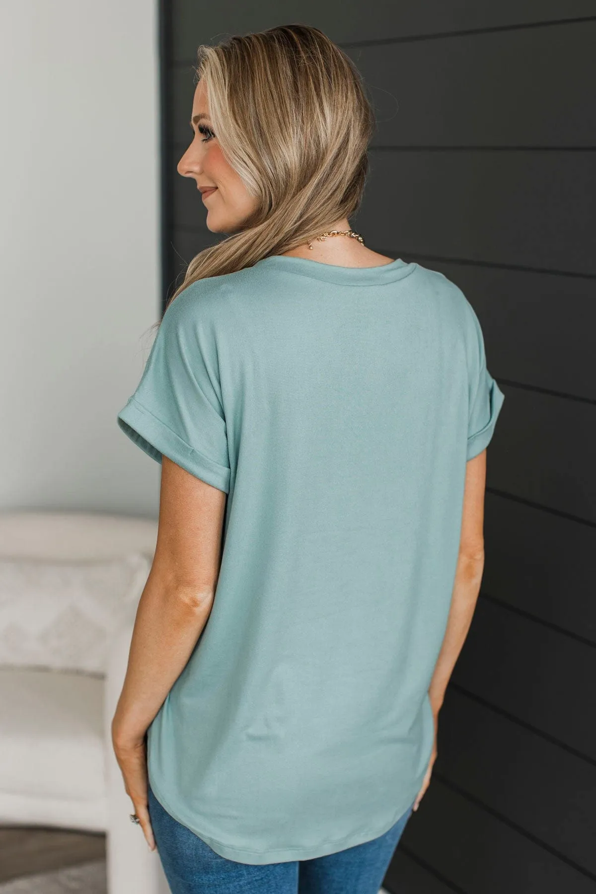 All The Best Short Sleeve Top- Seafoam