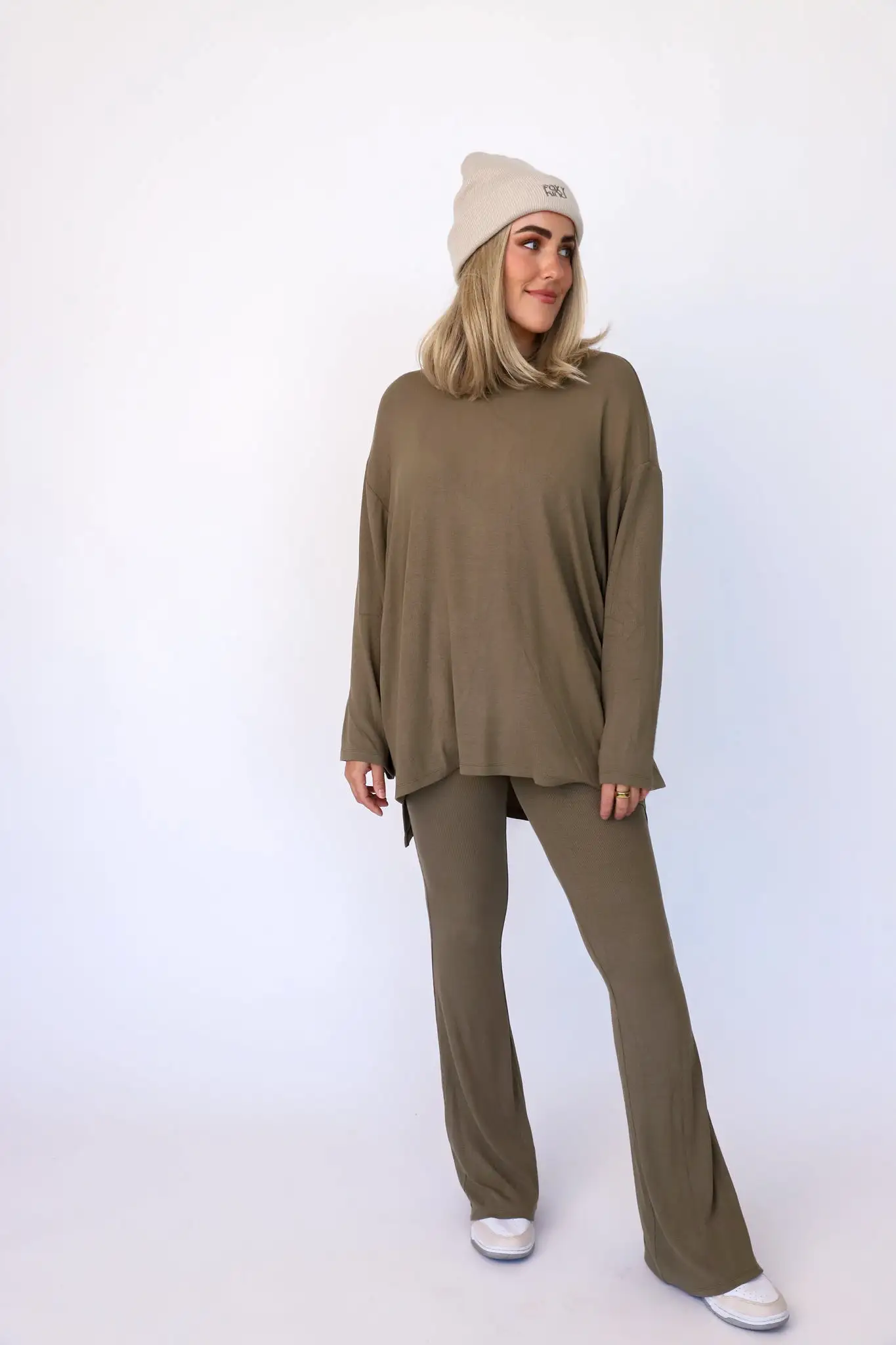 All Weekend Long Pant Set Long Sleeve Olive