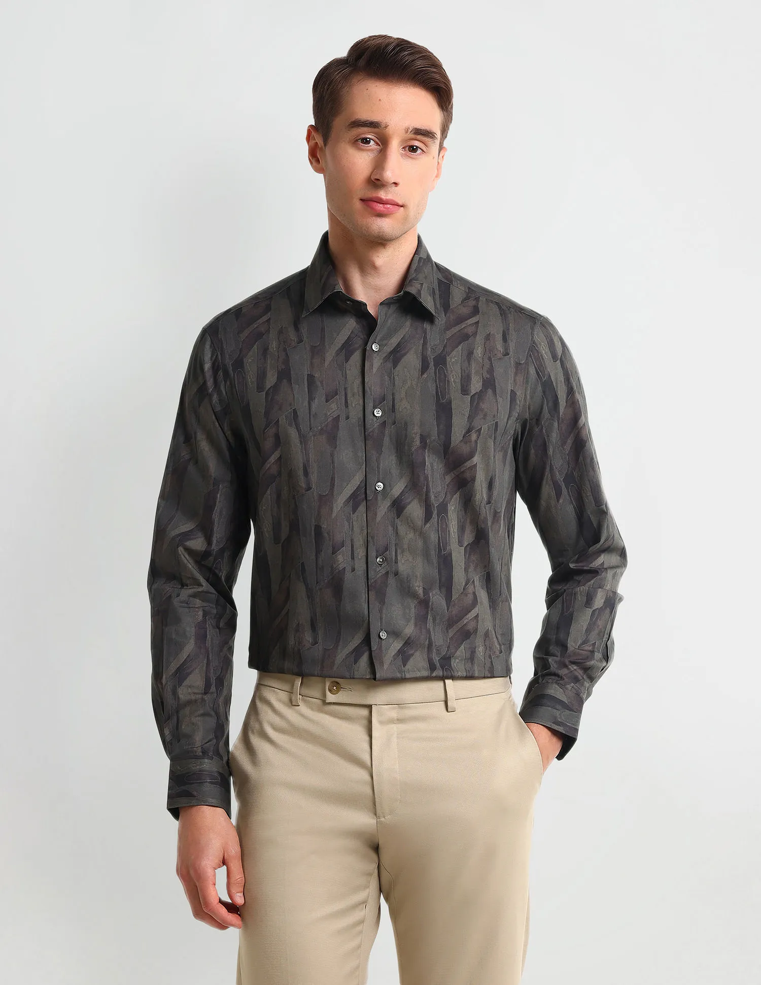 Arrow All-Over Printed Tailored Fit Shirt