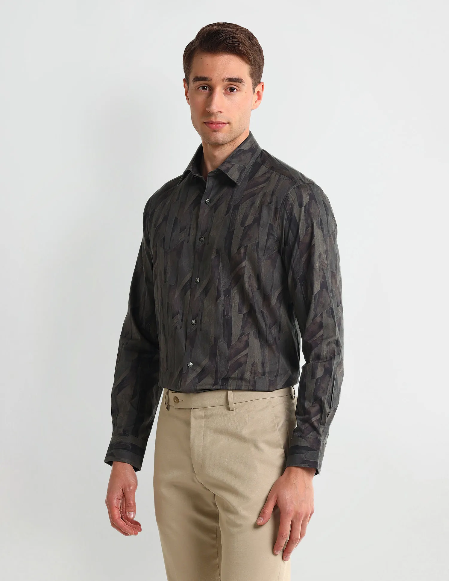 Arrow All-Over Printed Tailored Fit Shirt