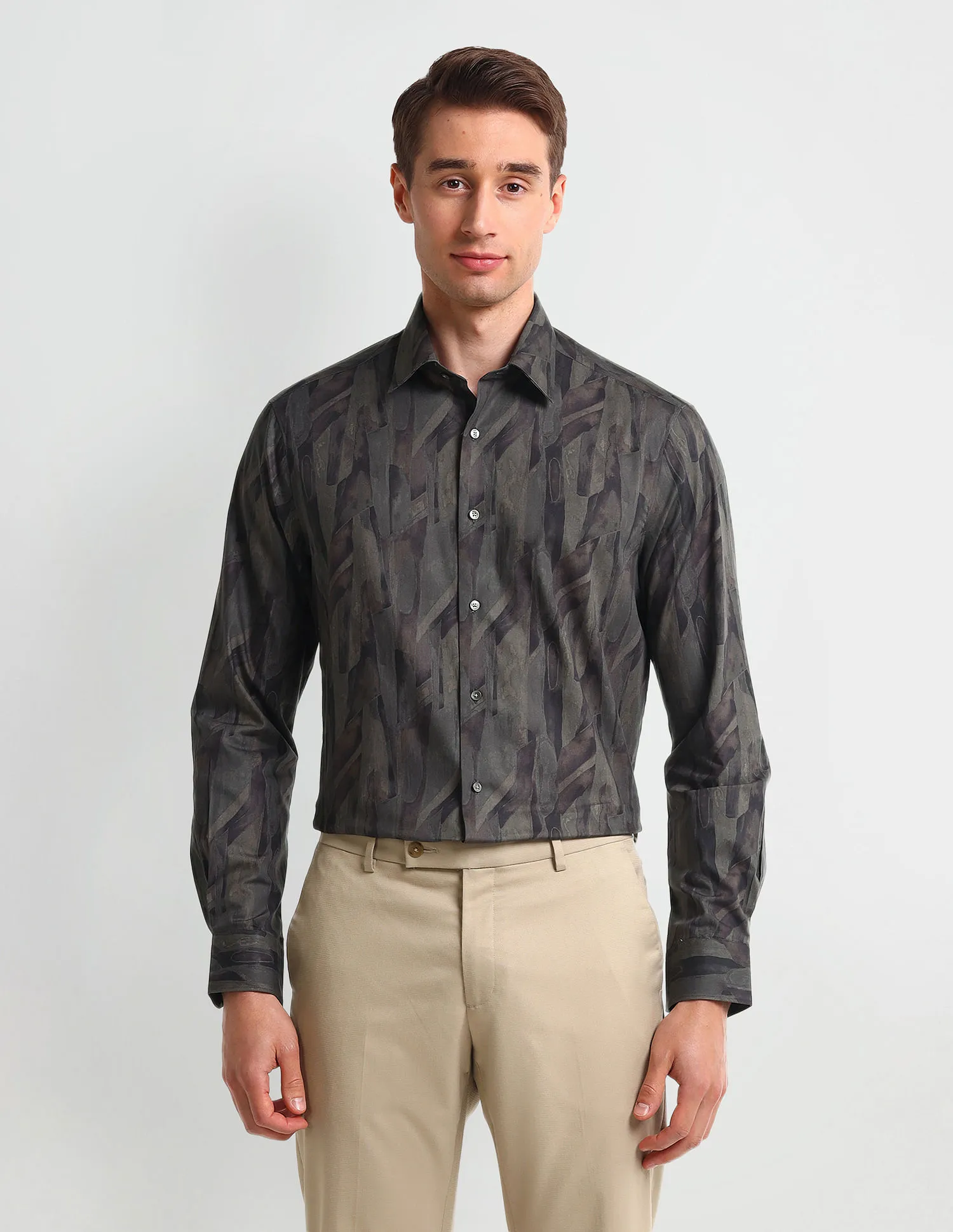 Arrow All-Over Printed Tailored Fit Shirt