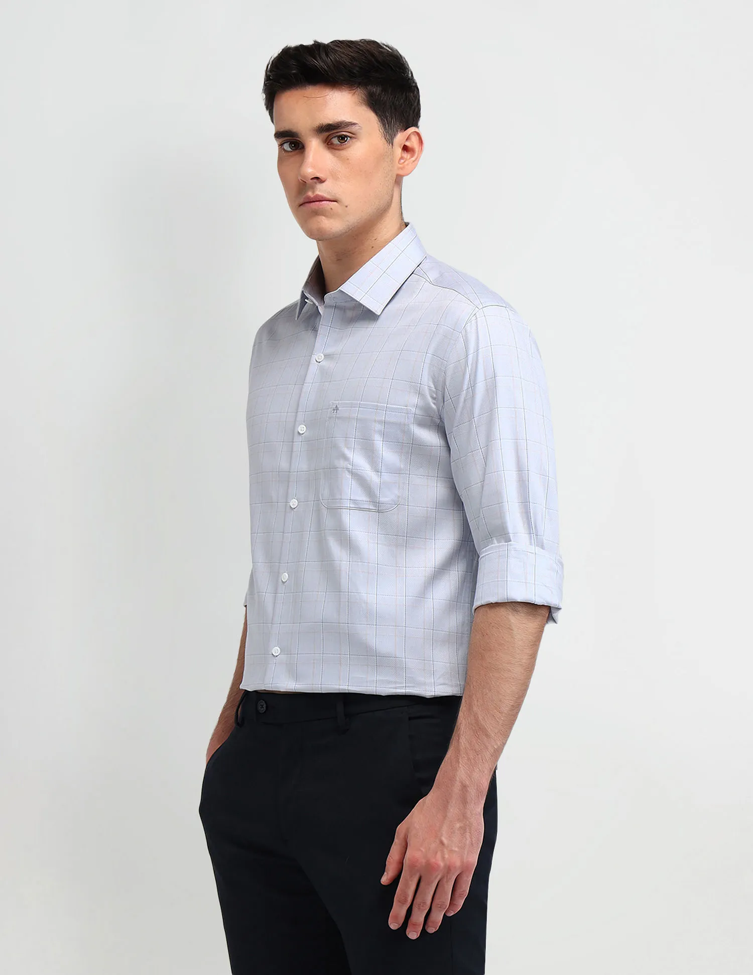 Arrow Dupplin Check Printed Slim Fit Shirt