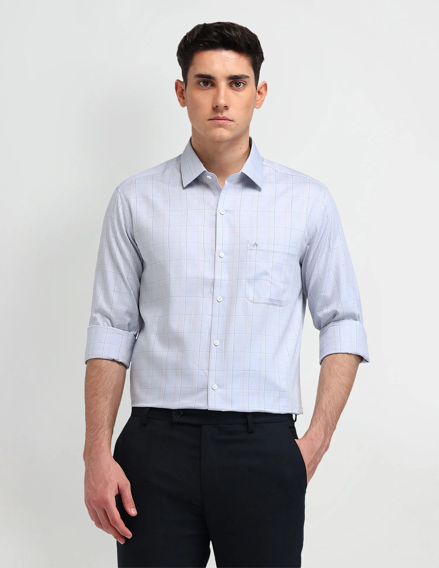 Arrow Dupplin Check Printed Slim Fit Shirt