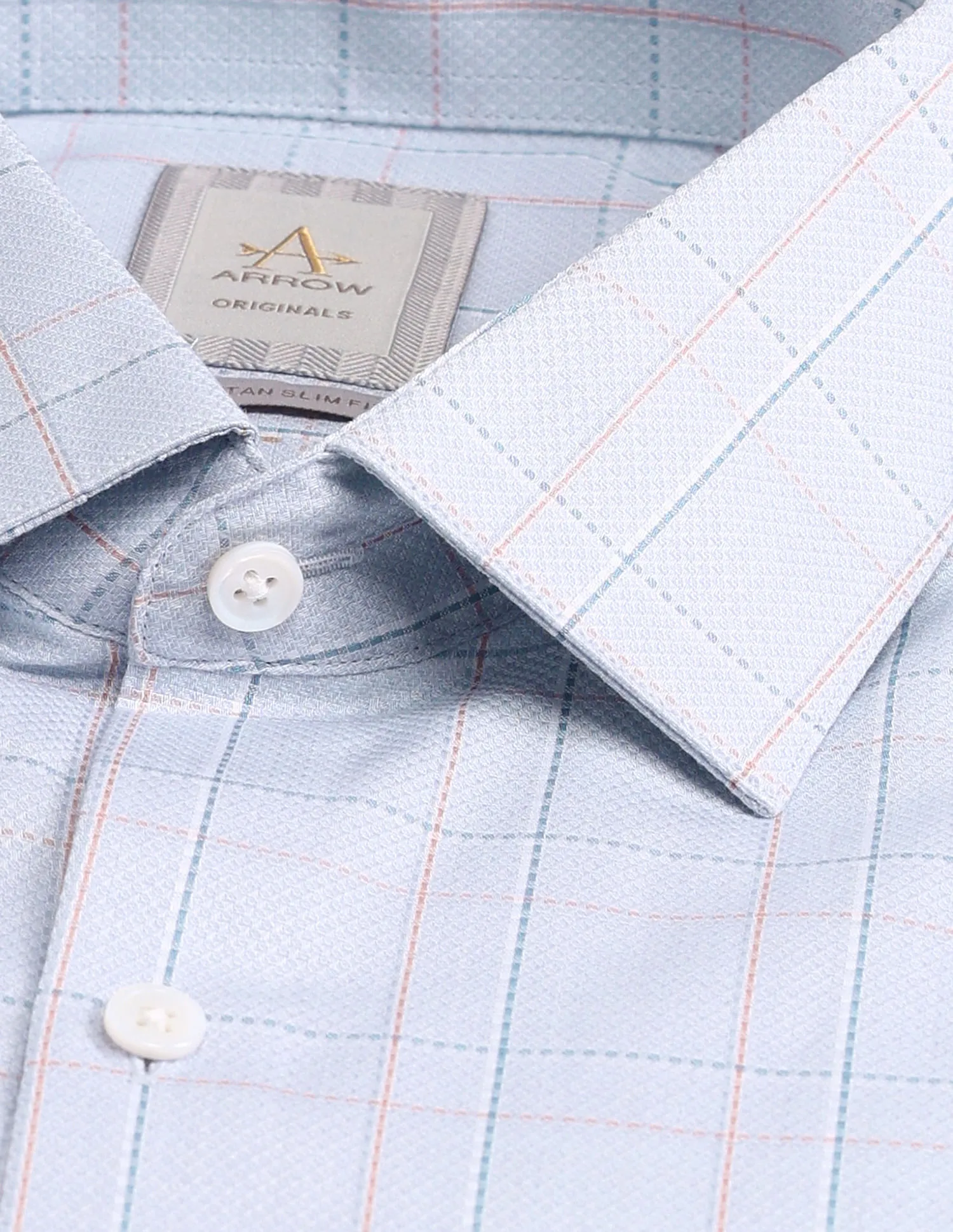 Arrow Dupplin Check Printed Slim Fit Shirt