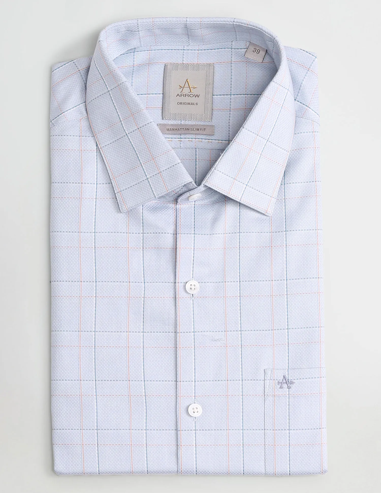 Arrow Dupplin Check Printed Slim Fit Shirt