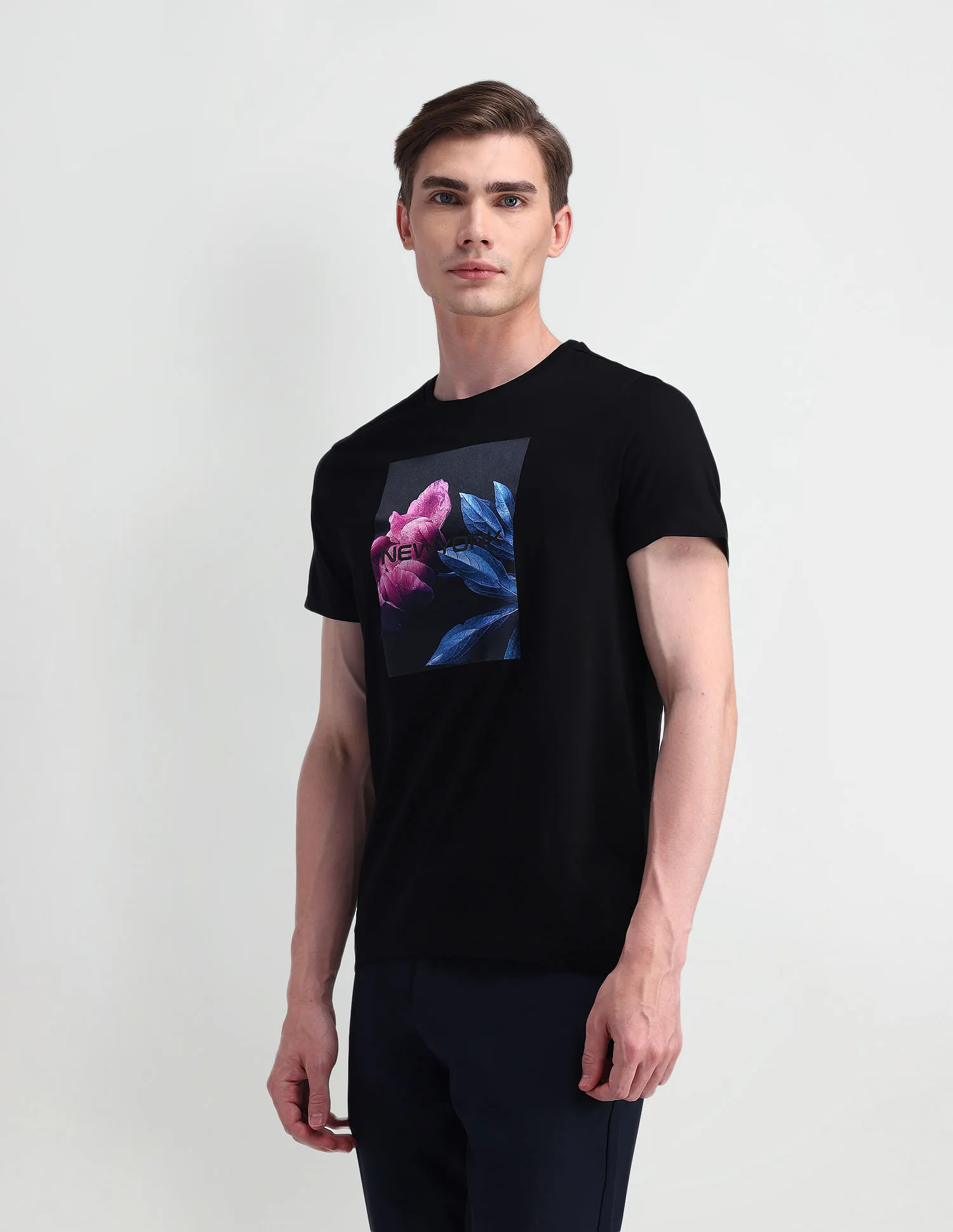 Arrow Newyork Graphic Printed Regular Fit T-Shirt