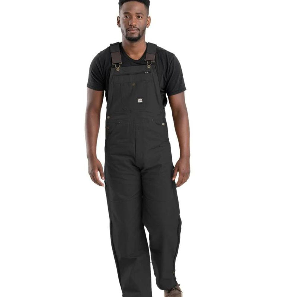 Berne Heritage Men's Unlined Duck Bib Overall B1067 - Black