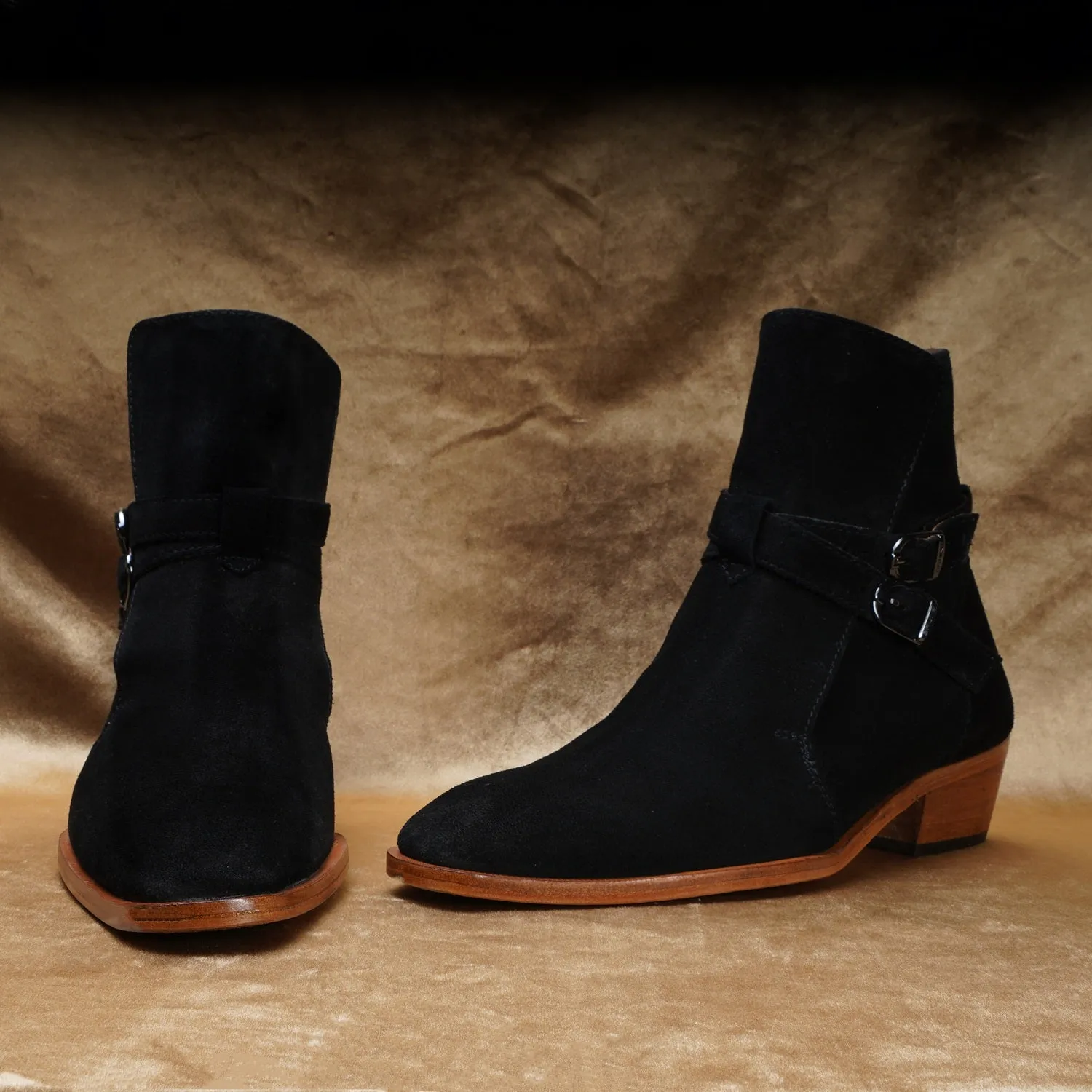 Black Suede Jodhpuri Boot