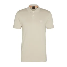 BOSS Passenger Logo Patch Beige Polo Shirt