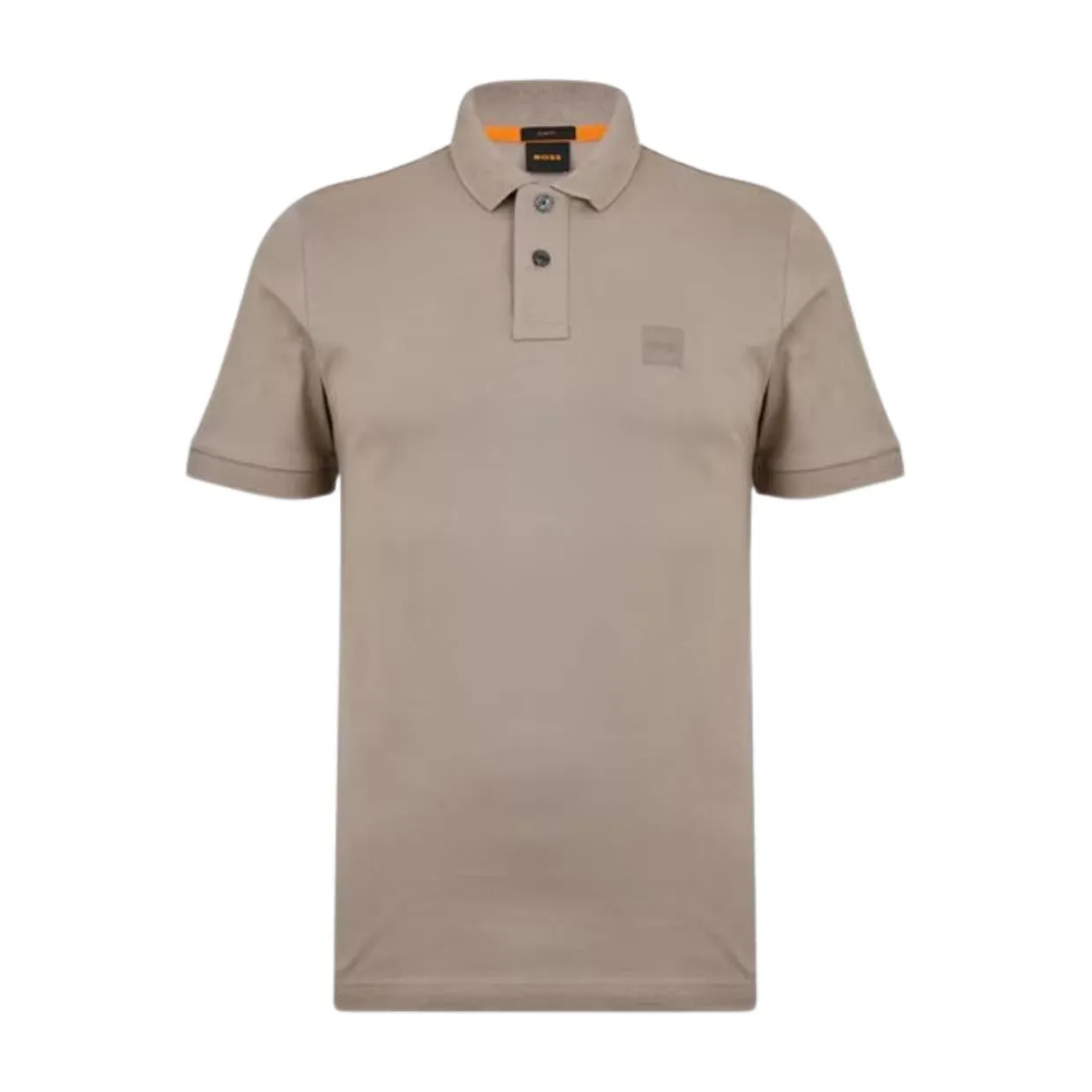 BOSS Passenger Logo Patch Brown Polo Shirt