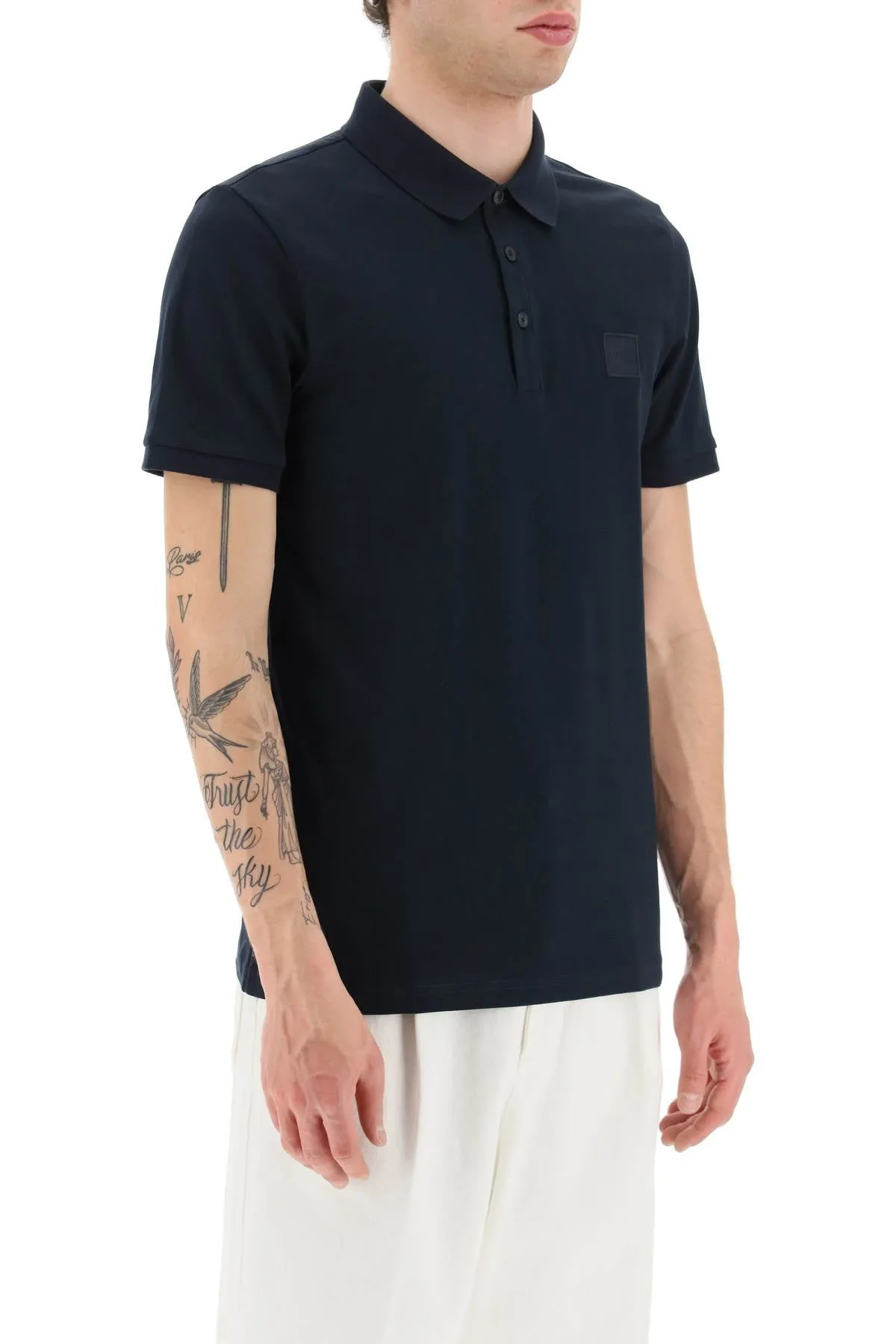 Boss Slim Fit Passenger Polo Shirt   Blue