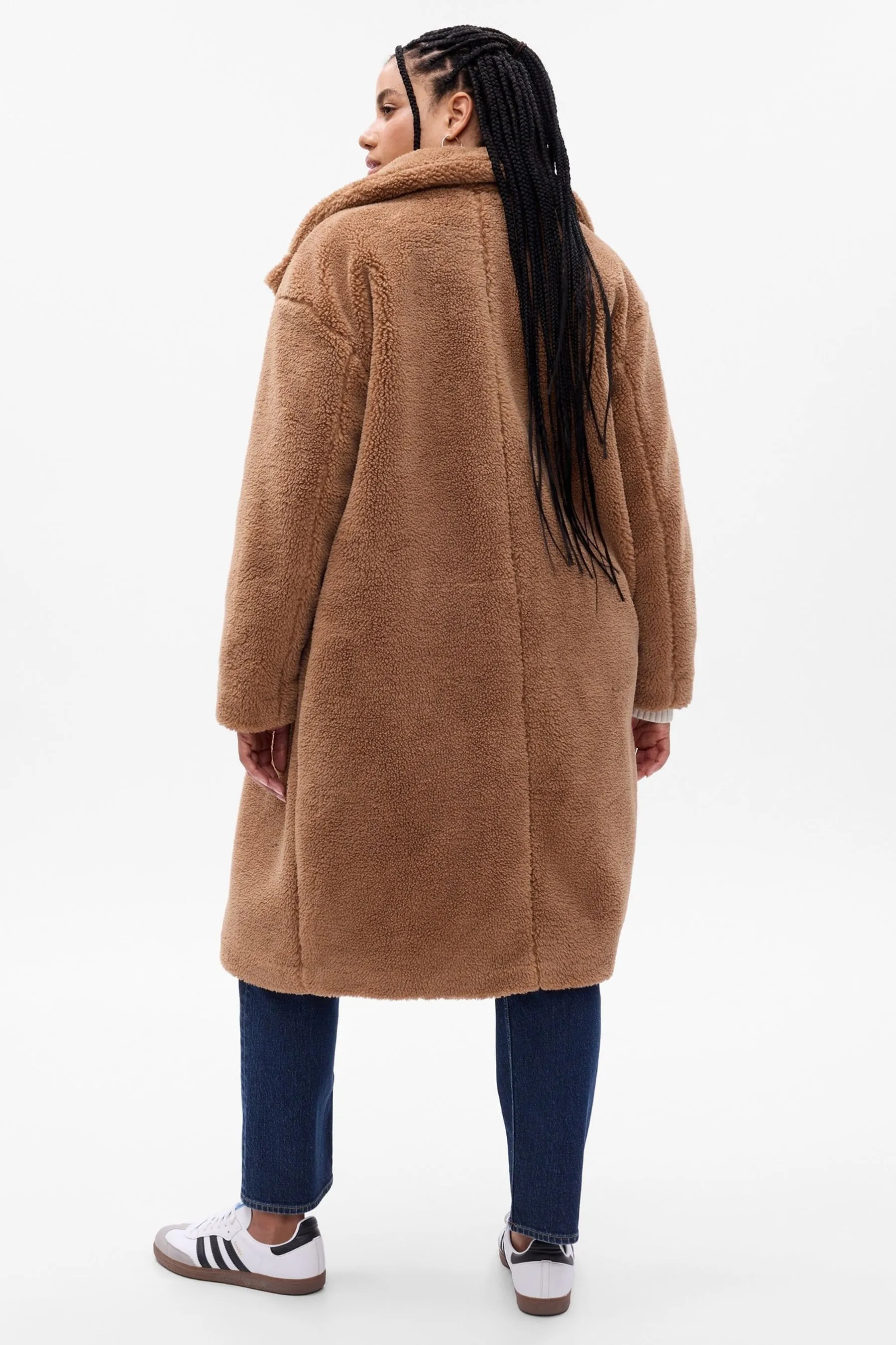 Brown Long Sherpa Coat