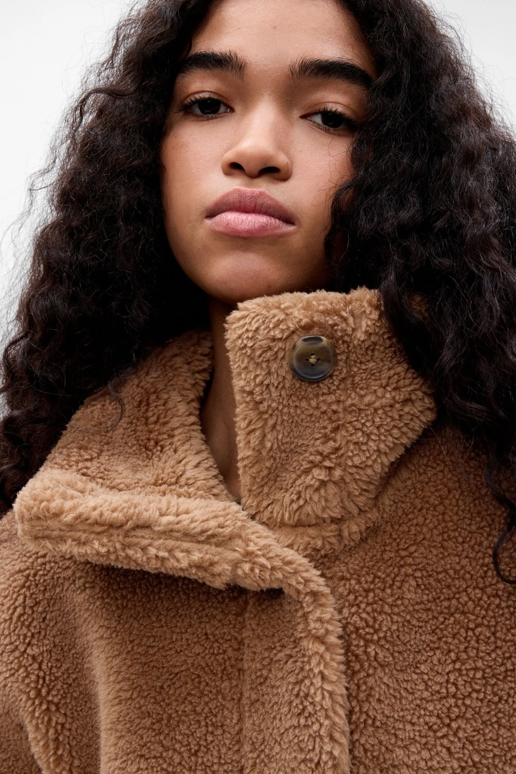 Brown Long Sherpa Coat