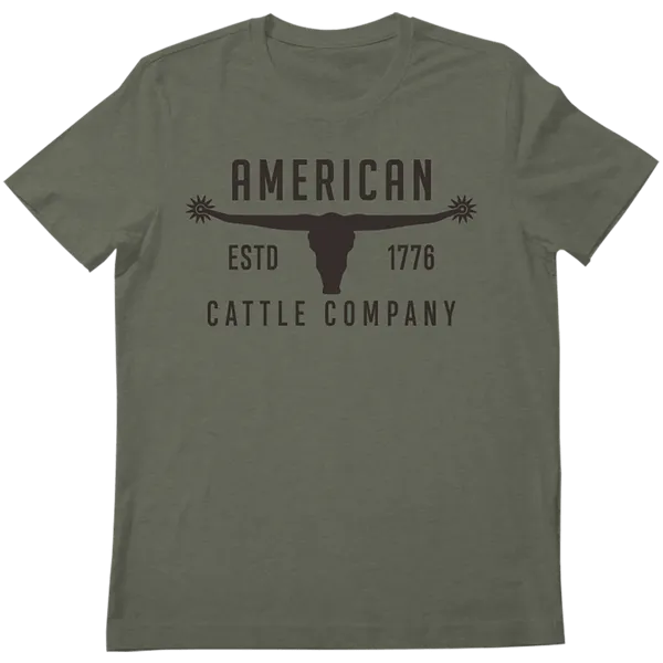 Bull Spurs Tee-Heather Sage