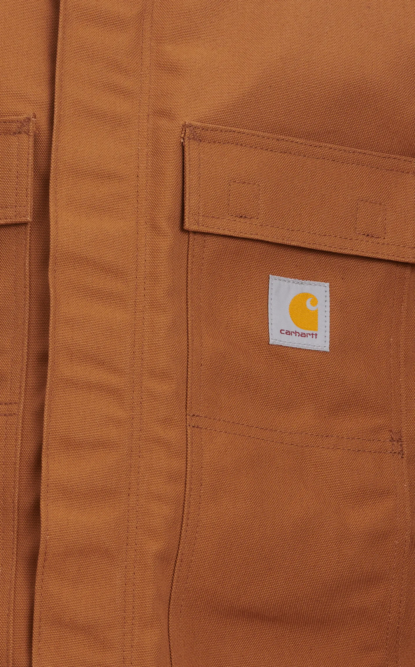 Carhartt Caramel Brown Duck Quilted Nylon Lined Traditional Canvas Jacket