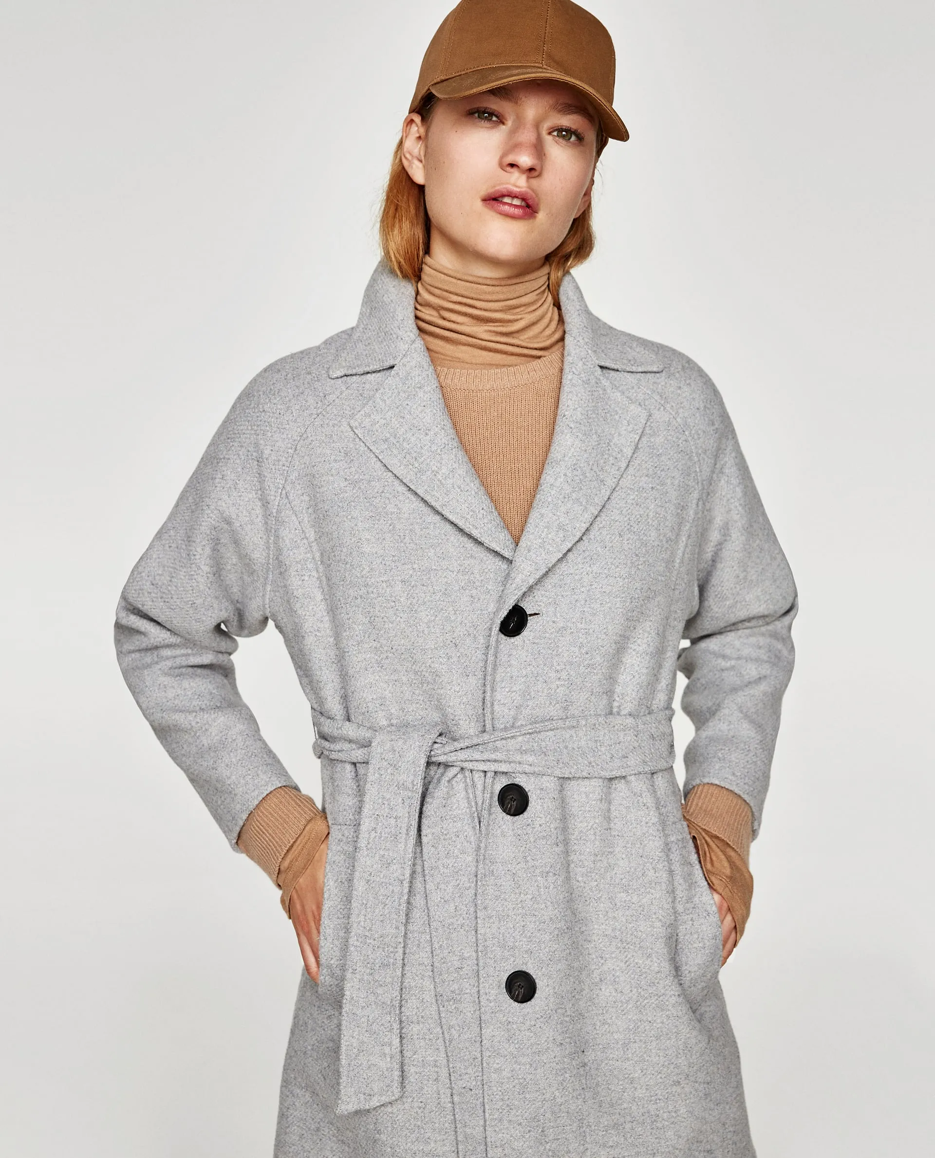 Coat with belt