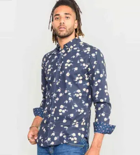 D555 Mens Long Sleeve Shirt With All Over Print (ROOKSEY)