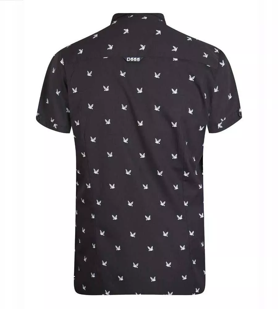 D555 Mens Short Sleeve Shirt With All Over Print (MARLEY)