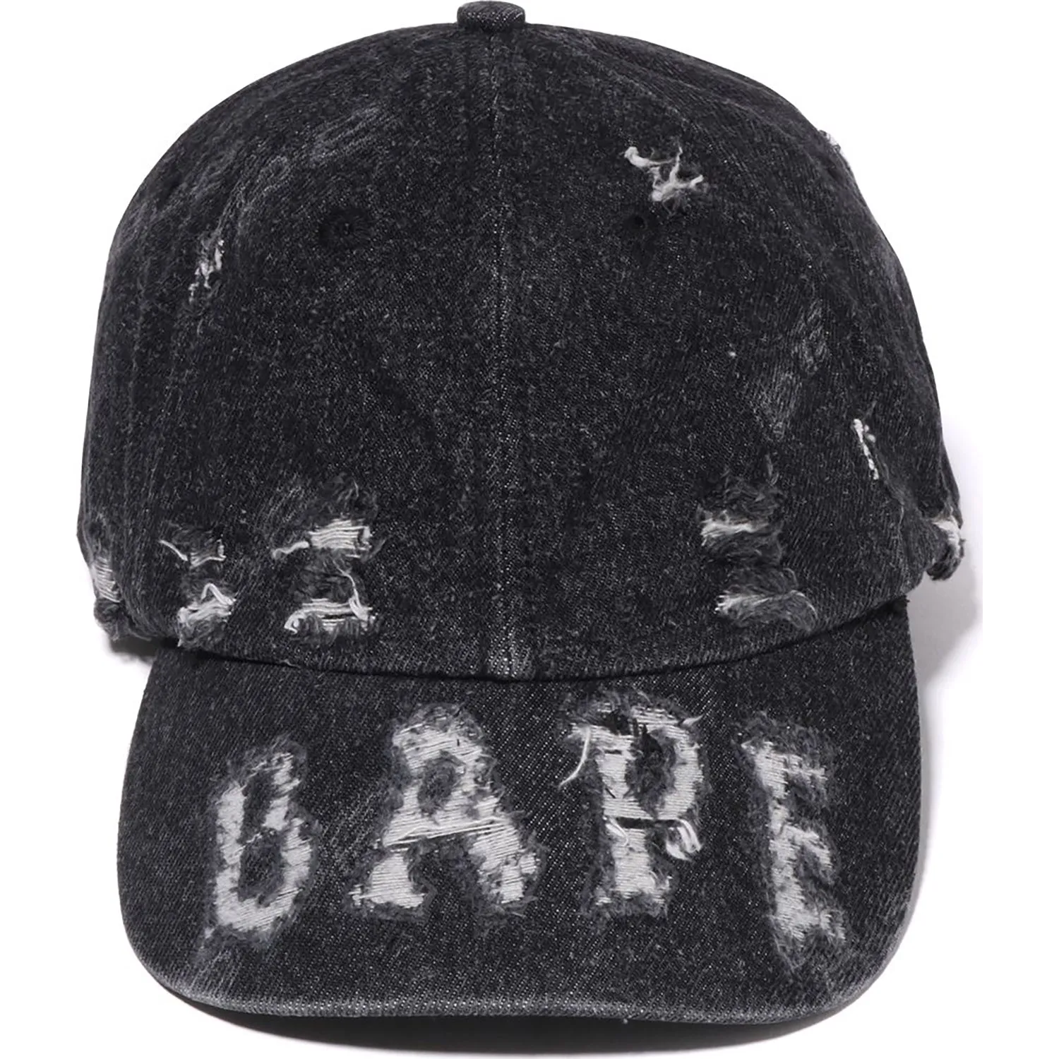 DENIM DISTRESSED LOGO CAP MENS