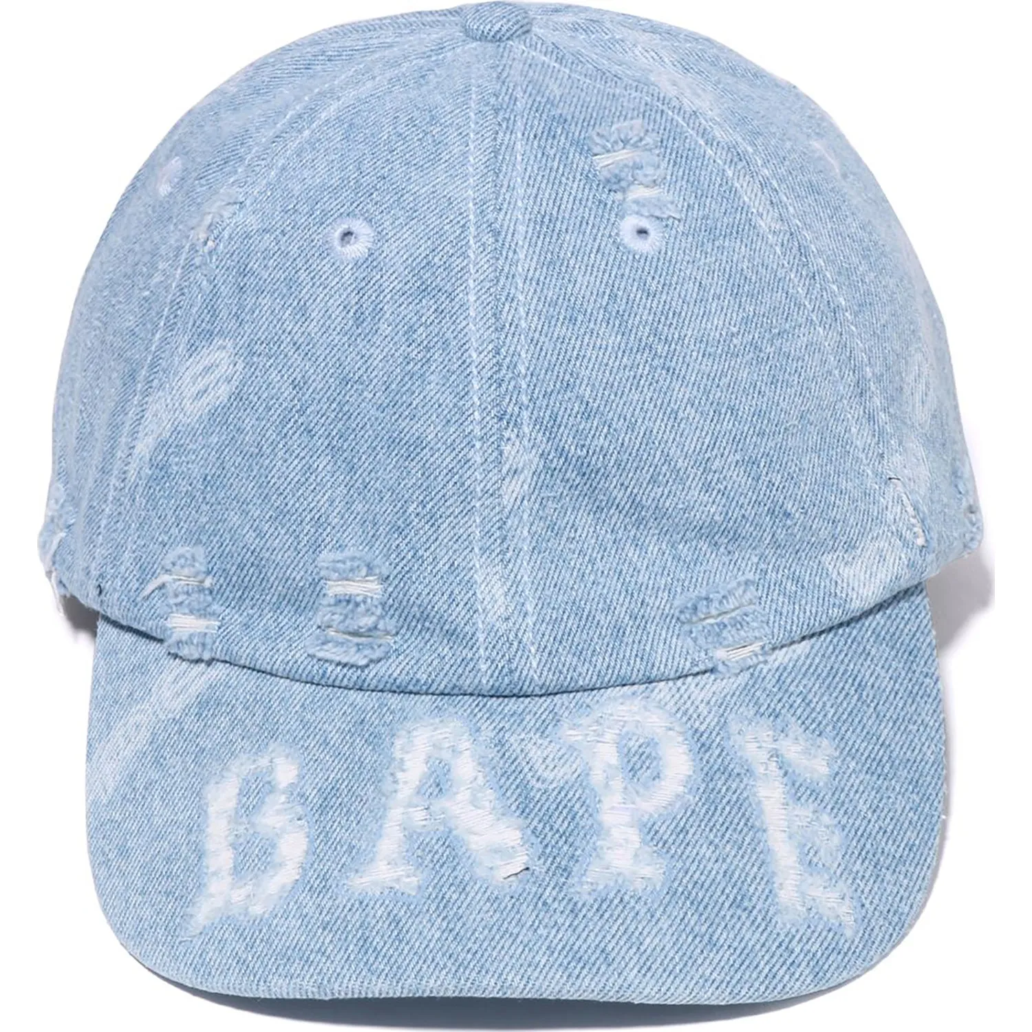 DENIM DISTRESSED LOGO CAP MENS