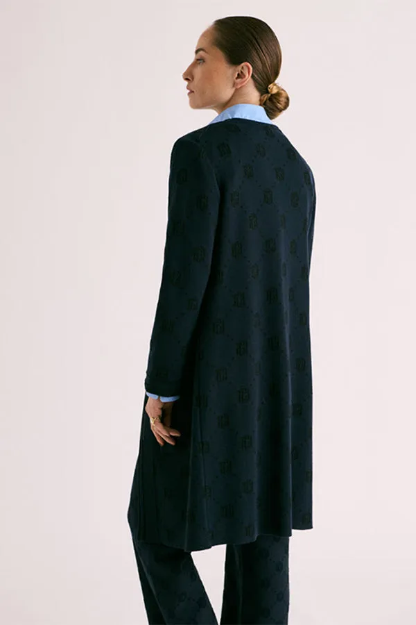 Devernois NEF IRIDESCENT JACQUARD KNIT COAT