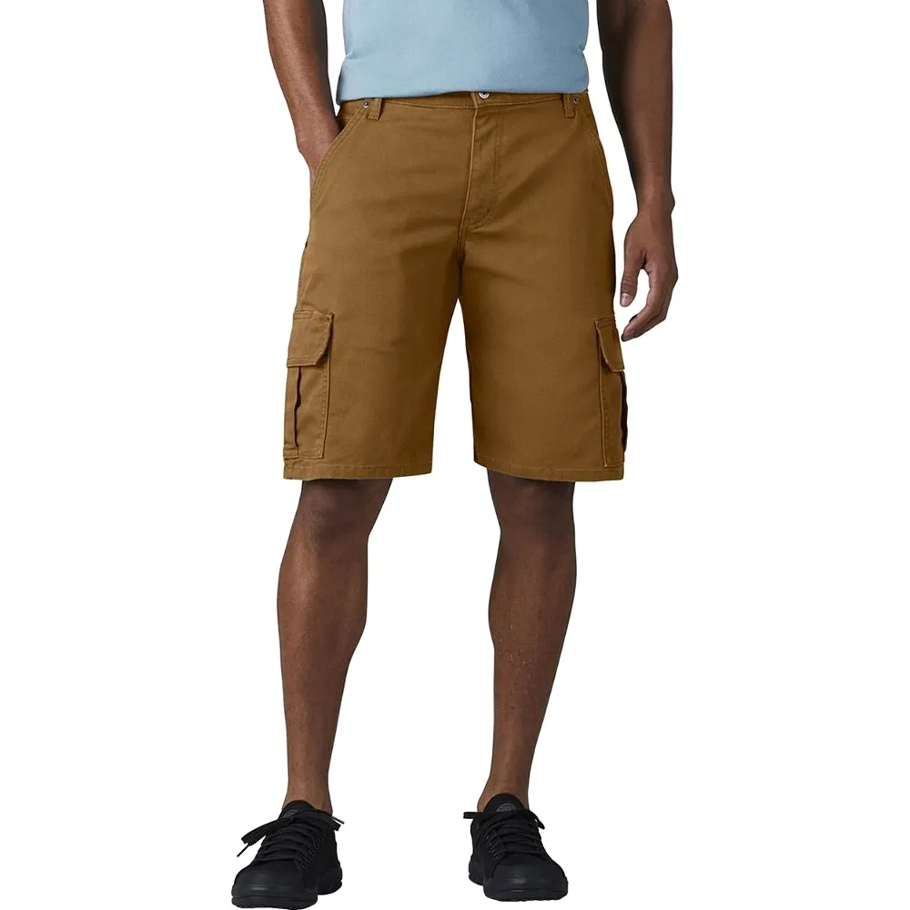 Dickies 11 Relaxed Fit FLEX Tough Max Men's Duck Cargo Work Shorts DX902 - Brown Duck