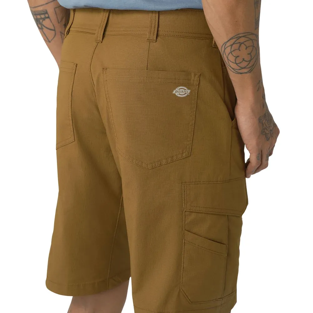 Dickies Men's 11 FLEX Cooling Performance Work Cargo Shorts SR607 - Brown Duck