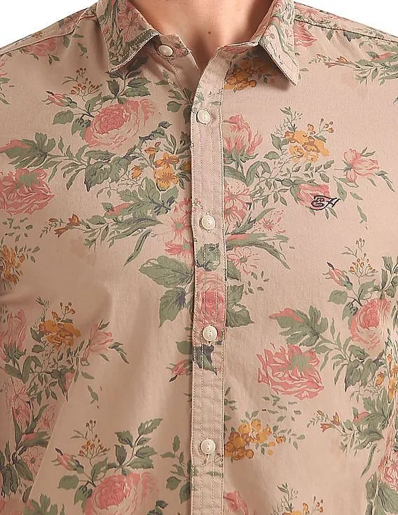 Ed Hardy Floral Printed Slim Fit Shirt