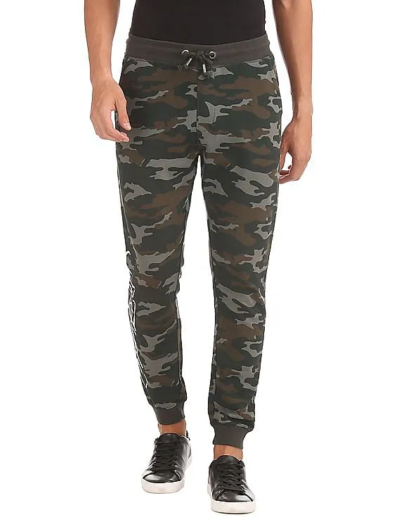 Ed Hardy Slim Fit Camouflage Printed Joggers