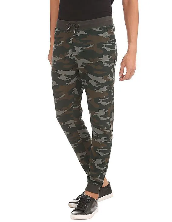 Ed Hardy Slim Fit Camouflage Printed Joggers