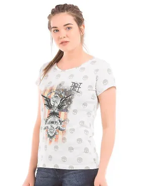 EdHardy Women Regular Fit Printed T-Shirt