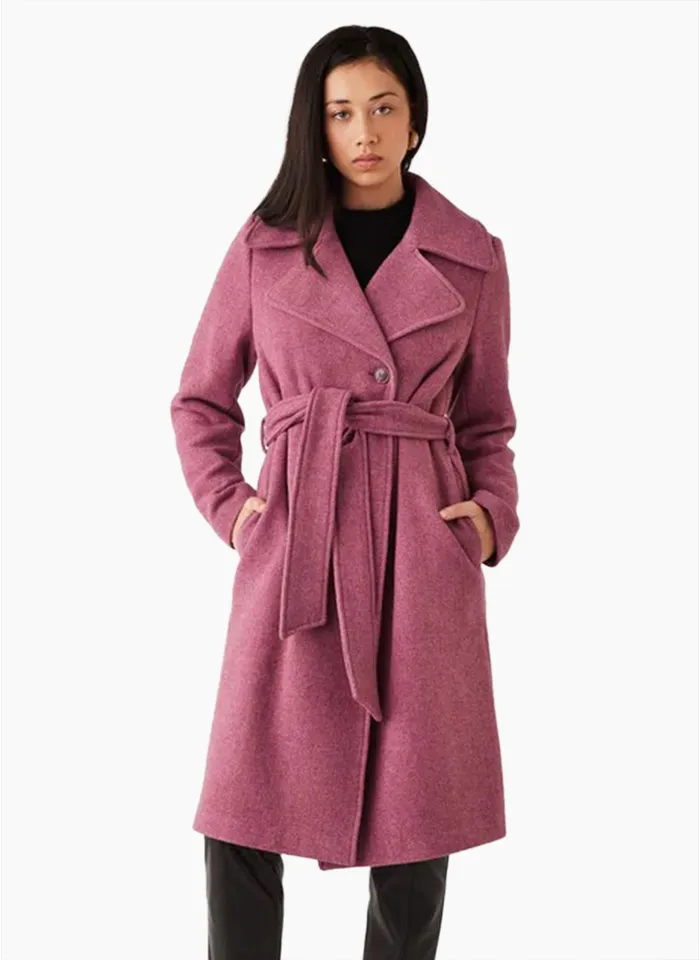 Esmaee Lantern Coat Berry