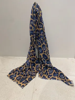 Foulard animal print azules