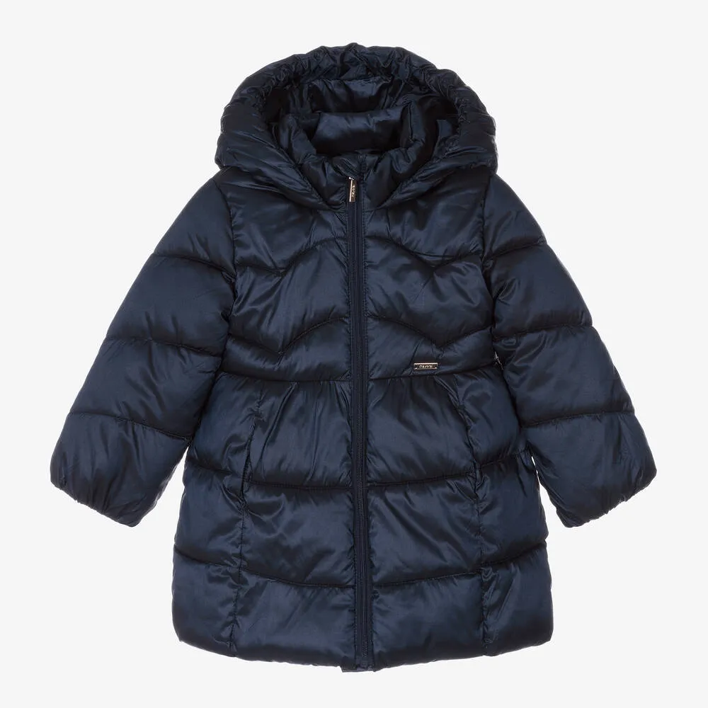 Girls Blue Puffer Coat