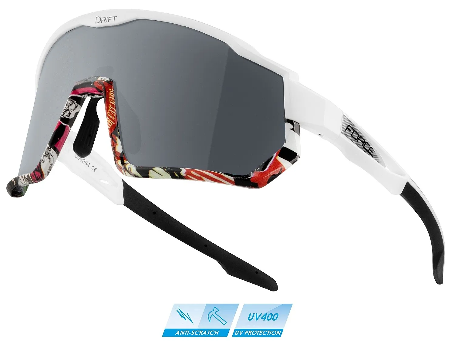 glasses FORCE Drift - White Vivid/Grey Polarized