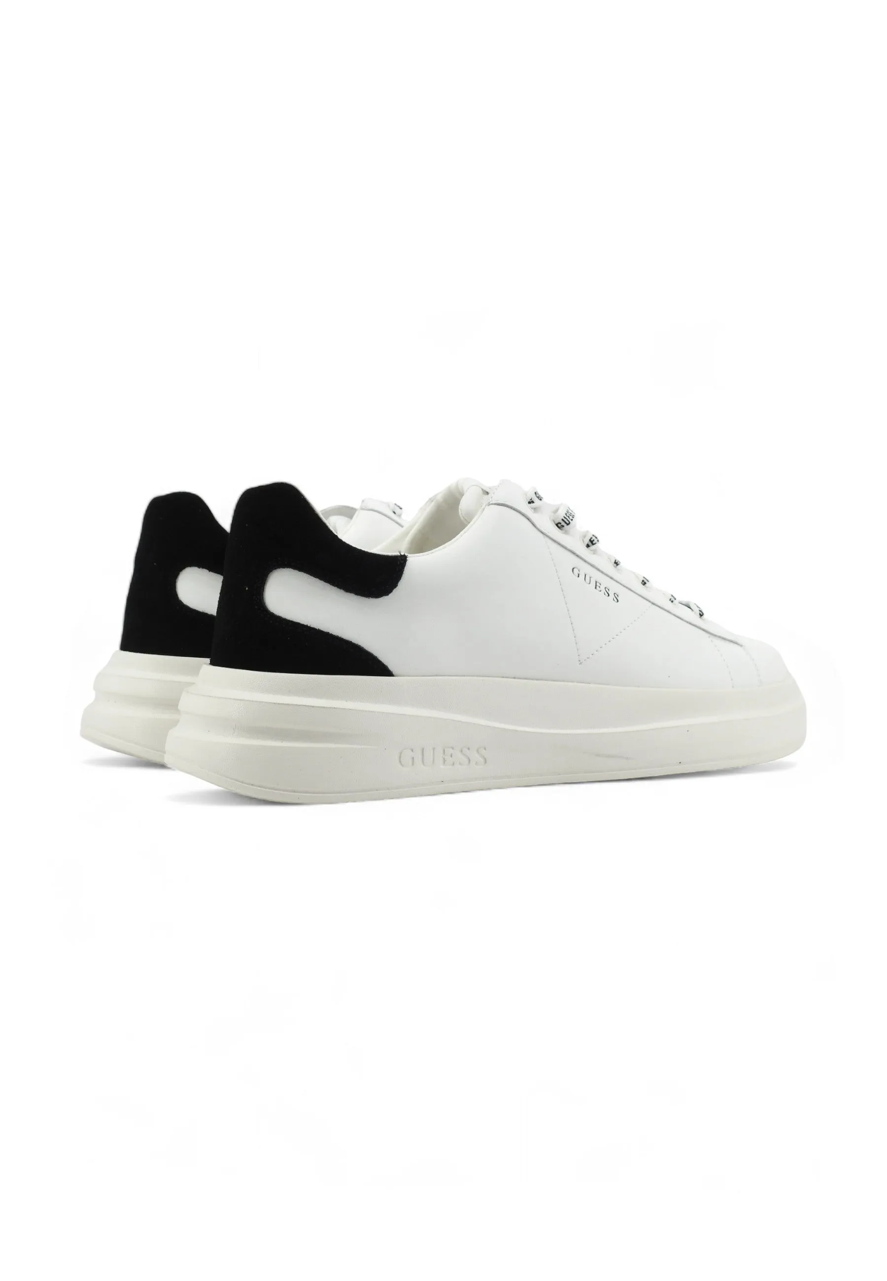 GUESS Retro Suede Sneaker Uomo White Black FMPVIBSUE12