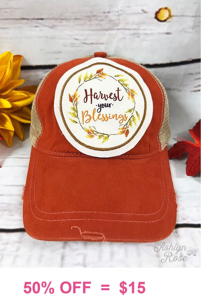 HARVEST BLESSINGS   RUST CAP