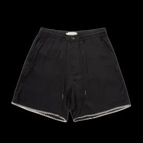 Honor The Gift Blanket Stitch Shorts (Black)