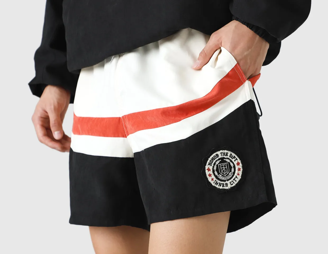 Honor The Gift Brushed Poly Track Shorts / Black