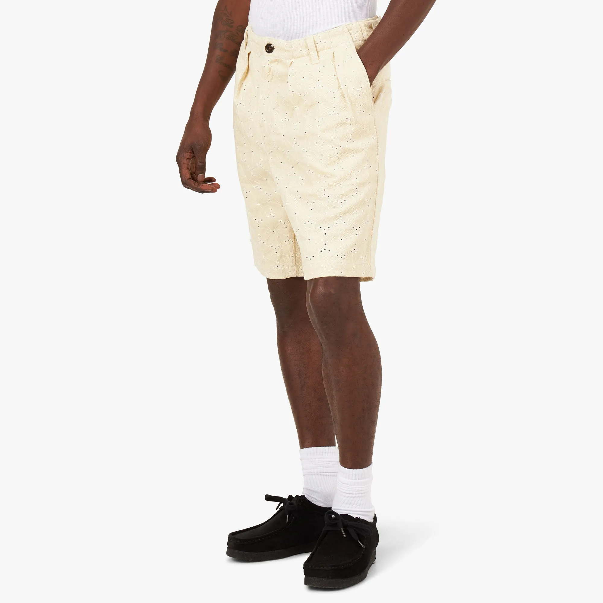 Honor The Gift Legacy Eyelet Shorts / Bone