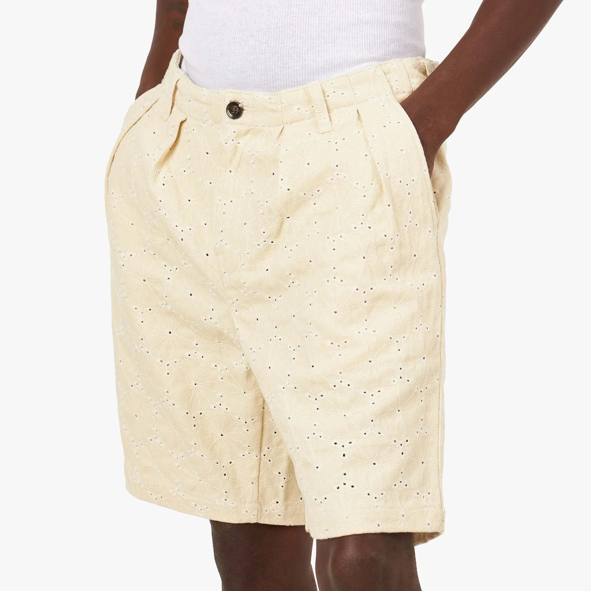 Honor The Gift Legacy Eyelet Shorts / Bone