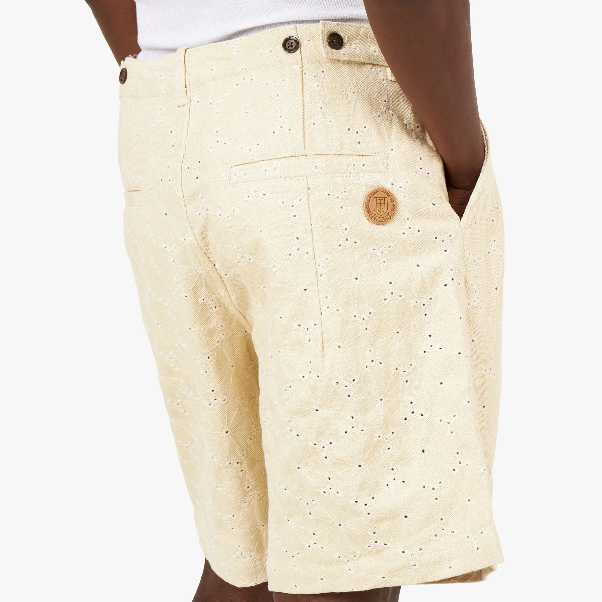 Honor The Gift Legacy Eyelet Shorts / Bone