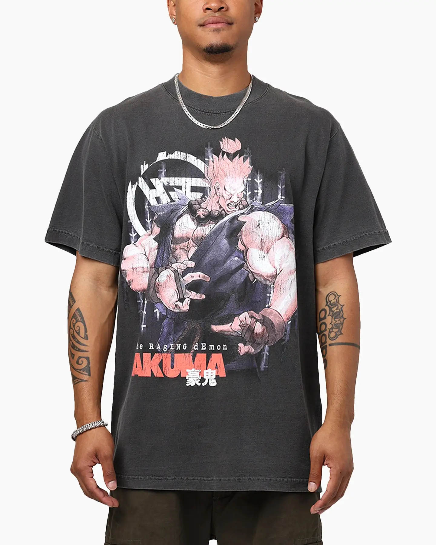 Hypland X Street Fighter Akuma T-Shirt Washed Black