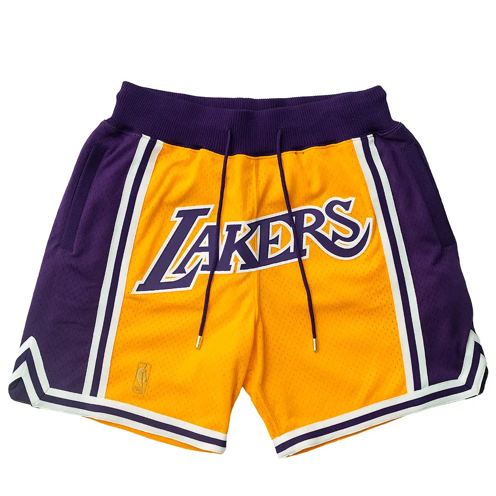 Just Don X Mitchell & Ness  Los Angeles Lakers Basketball Short - 7inch Inseam