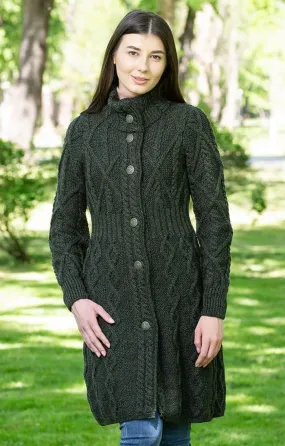 Ladies Aran Cable Coat