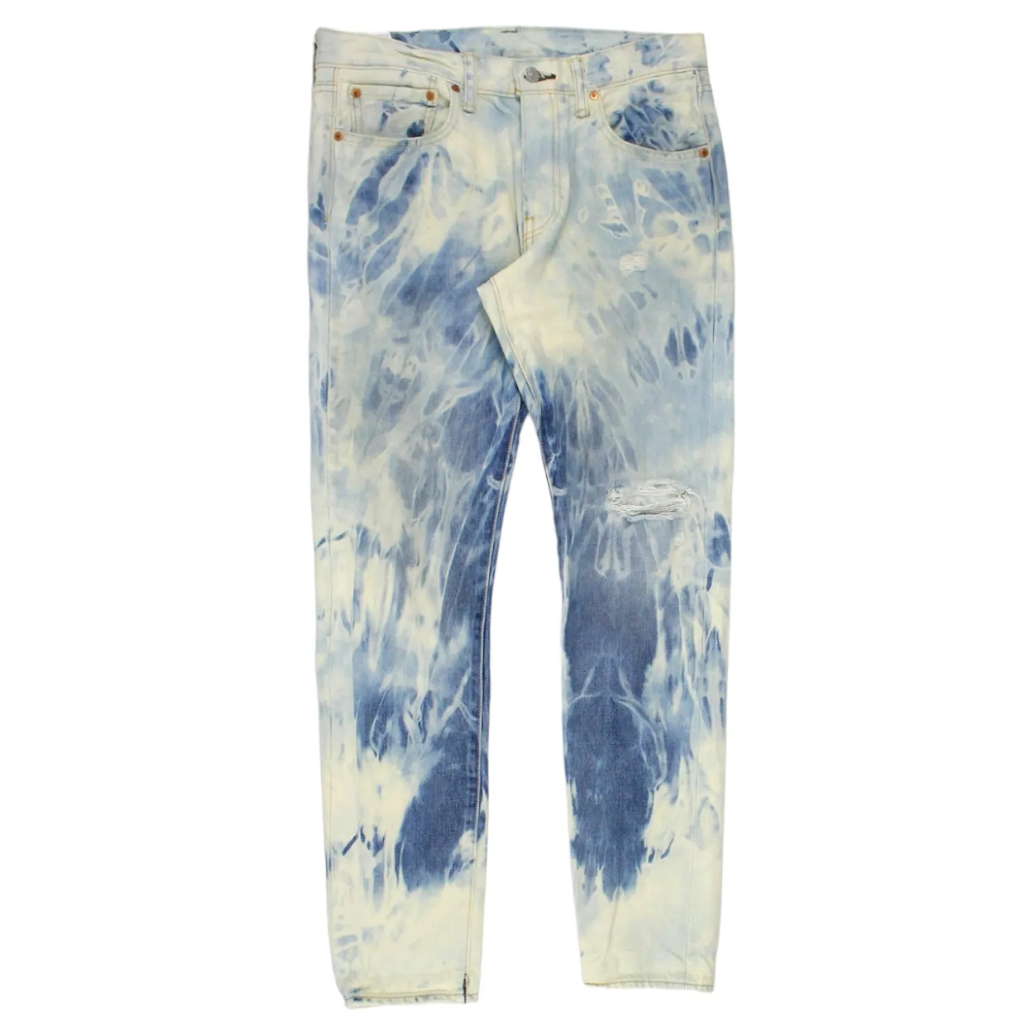 Levi's 512 Blue Tie Dye Bleached Jeans