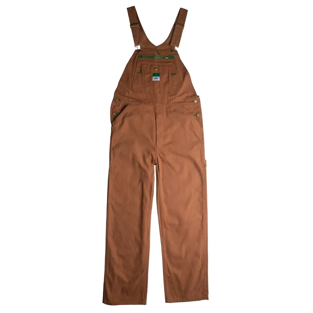 Liberty Men's Duck Bib Work Overall YB790 - Brown