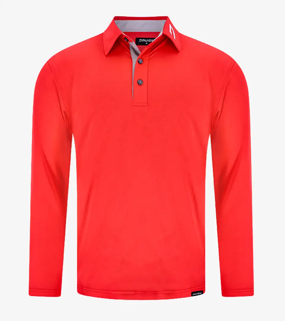 LONG SLEEVE TOUR POLO RED